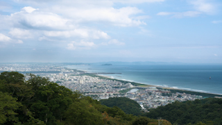 日本/神奈川/湘南の街並み街俯瞰(湘南平からの眺め)