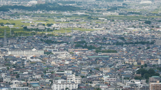 日本/神奈川/湘南の街並み街俯瞰(湘南平からの眺め)